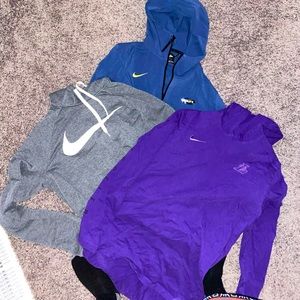 3 Nike hoodies